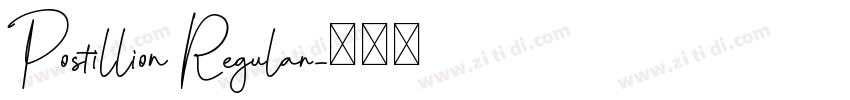 Postillion Regular字体转换